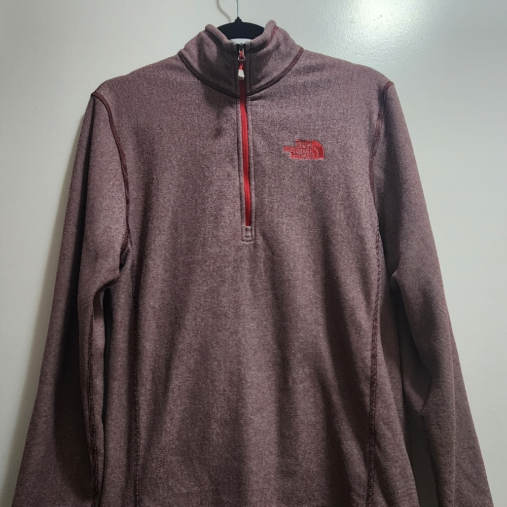 The North Face 1/4 Zip Fleece Pullover Mens Small Maroon Outdoor